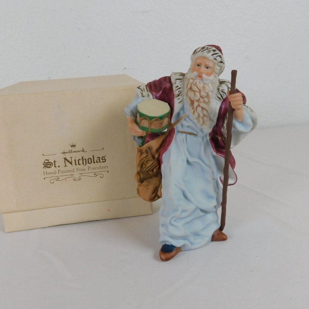 Hallmark Keepsake Legend of St Nicholas Santa Hand Painted Porcelain Figurine